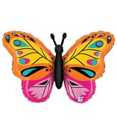 30" Colorful Butterfly Foil Balloon
