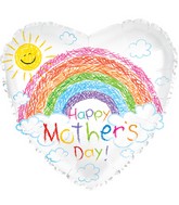 17" Happy Mother's Day Rainbow Foil Balloon