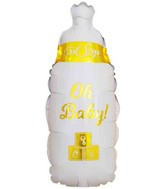 16" Airfill Only Oh Baby Hebrew Mazel Tov Bottle Foil Balloon