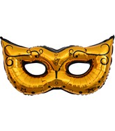 42" Airfill Only Gold Mask With Decoration Foil Balloon