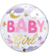 22" Single Bubble Balloon Baby Girl Sweet Dreams