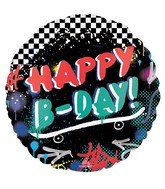 28" Happy Birthday Skater Party Foil Balloon