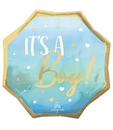 28" Blue Baby It's a Boy Foil Balloon