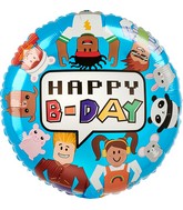 18" Party Town Happy Birthday Foil Balloon