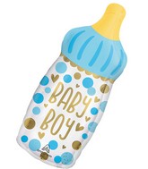 20" Baby Boy Bottle Foil Balloon
