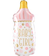 20" Baby Girl Bottle Foil Balloon