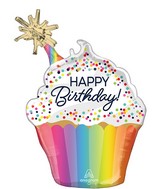 31" Confetti Sprinkle Birthday SuperShape Foil Balloon