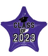 18" Graduation - Class of 2023 - Purple Foil Balloon