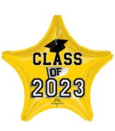 18" Graduation - Class of 2023 - Yellow Foil Balloon