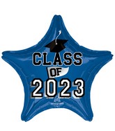 18" Graduation - Class of 2023 - Blue Foil Balloon