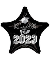 18" Graduation - Class of 2023 - Black Foil Balloon