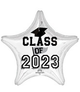 18" Graduation - Class of 2023 - White Foil Balloon