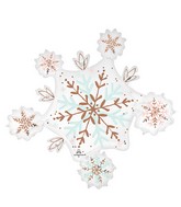 32" Jumbo Satin Winter Wonderland Snowflake Foil Balloon