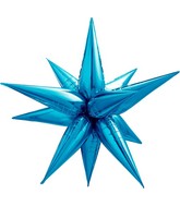 26" Decochamp Brand Starburst Blue Foil Balloon