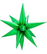 26" Decochamp Brand Starburst Green Foil Balloon