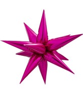 26" Decochamp Brand Starburst Hot Pink Foil Balloon