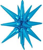 22" Decochamp Brand Starburst Blue Foil Balloon