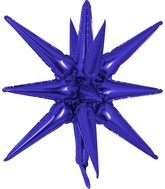 22" Decochamp Brand Starburst Purple Foil Balloon