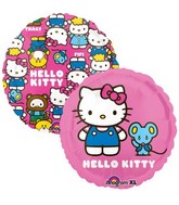 18" Hello Kitty Characters Mylar Balloon