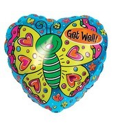 18" Get Well Holographic Butterfly
