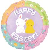 18" Happy Easter Cutest Bunny and Chick