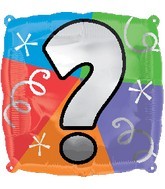 18" Designer Square Question Mark Balloon