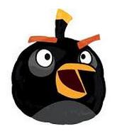 23" Angry Birds Black Bird Shape Balloon