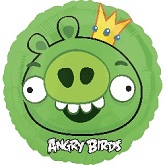 18" Angry Birds King Pig Mylar Balloon