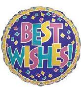 4" Airfill Only Best Wishes Purple Confetti Balloon