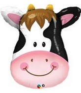 32" Contented Mylar Cow Balloon