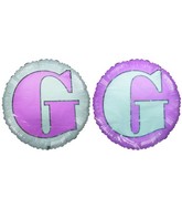 18" Classic Letter Balloon Letter "G" Pink/White