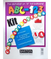 18" ABC-123 Kit Colorful Congratulations Foil Balloon