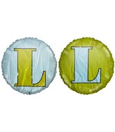 18" Classic Letter Balloon Letter "L" Yellow/White