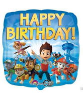 18" Paw Patrol Happy Birthday Balloon