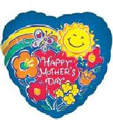 26" Happy Mother's Day Rainbow Heart Balloon