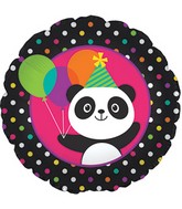 18" Panda-Monium Foil Balloon Packaged
