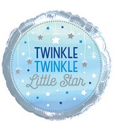 18" Twinkle Twinkle Little Star Blue Boy Balloon