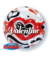 22" To My Valentine Banner Bubble Balloons