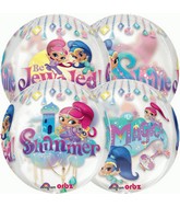 16" Packaged Orbz Shimmer and Shine Balloon (Floats)