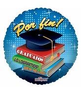 9" Airfill Only Por Fin Graduados Libros (Spanish) Balloon