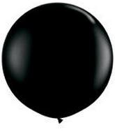 36" Standard Phantom Black Latex Balloons (6 Per Bag)