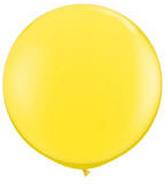36" STD Lemon Yellow Latex Balloons 6 Pack