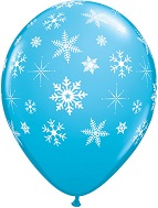 11" Snowflakes & Sparkles A-Round Latex (50 Count)