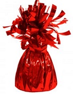 6OZ Red Foil Wrapped Balloon Weight