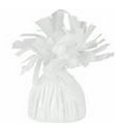 6OZ White Foil Wrapped Balloon Weight
