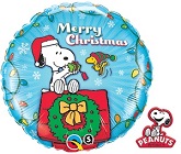 18" Snoopy & Woodstock Christmas Balloons
