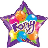 20" Sparkling Forty Mylar Balloon
