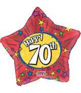 20" Happy 70th Star Balloon