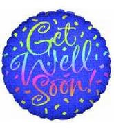 32" Blue Get Well Balloon