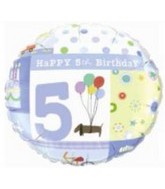 18" 5TH Happy Birthday Boy Balloon